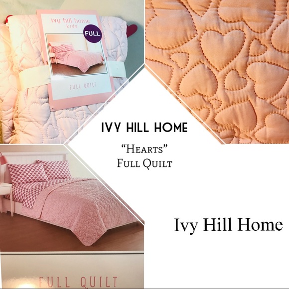 🖤IVY HILL HOME “Hearts” Quilt - Picture 1 of 6